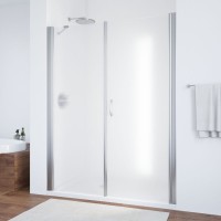 Душевая дверь в нишу Vegas Glass EP-F-2 180 08 10 R профиль глянцевый хром, стекло сатин