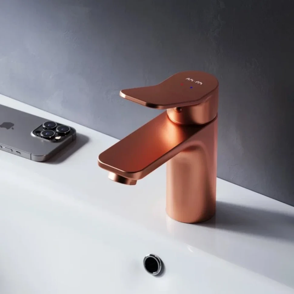Смеситель для раковины AM.PM X-Joy F85A02144 розовое золото