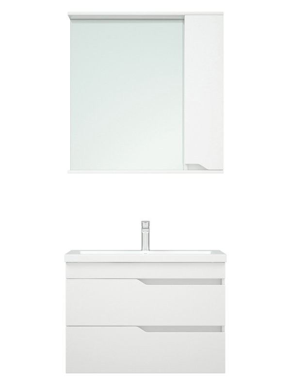 Тумба под раковину без столешницы Corozo Теона Z2 80 подвесная, белая