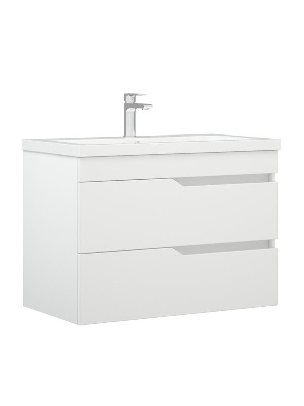 Тумба под раковину без столешницы Corozo Теона Z2 80 подвесная, белая