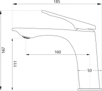 Смеситель для раковины Haiba HB10816-7 черный Смеситель для раковины Haiba HB10816-7 черный