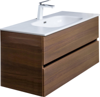 Тумба под раковину со столешницей Armadi Art Vallessi 100 дуб темный, столешница антрацит