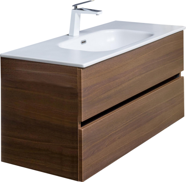 Тумба под раковину со столешницей Armadi Art Vallessi 100 дуб темный, столешница антрацит