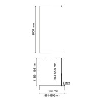 Душевая перегородка Wasserkraft Rur 30W 90 см, профиль глянцевое золото, стекло текстурное