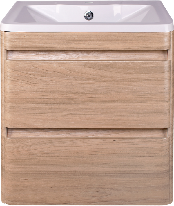 Тумба под раковину Style Line Атлантика 60 Люкс Plus, подвесная, ясень перламутр
