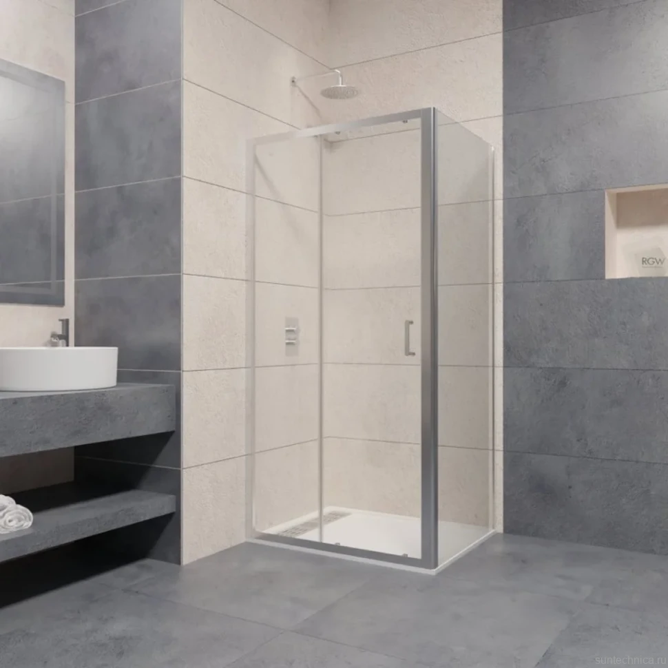 Душевой уголок RGW Passage PA-14+110 см (178-182)x110x195 профиль хром, стекло прозрачное