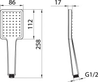 Душевая лейка IDDIS Slide SLI1F0Gi18 графитовая