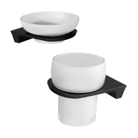 Набор Стакан Wasserkraft Glan K-5128 + Мыльница K-5129 Набор Стакан Wasserkraft Glan K-5128 + Мыльница K-5129