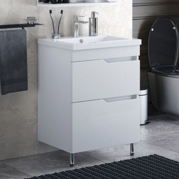 Тумба с раковиной Corozo Теона Z2 60 белая