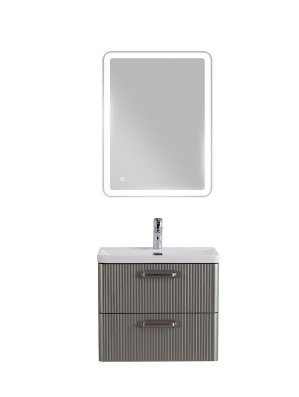 Мебель для ванной комнаты BelBagno Due 60 ручки матовый атласный никель, сатин