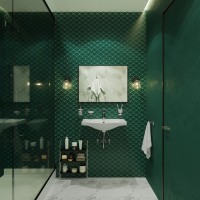 Зеркало Wellsee 7 Rays’ Spectrum 90х70 черное матовое