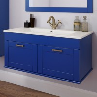 Тумба под раковину Sanflor Ванесса 95, подвесная, индиго