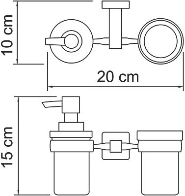 Набор Стакан Wasserkraft Lippe K-6528 + Дозатор K-6589