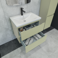 Тумба под раковину без столешницы Caprigo Forte 65 подвесная, фисташка