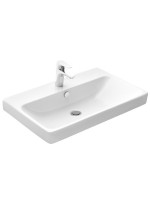 Тумба с раковиной Comforty Соло 70 подвесная, темно-коричневый дуб