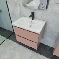 Тумба с раковиной Caprigo Forte 65 подвесная, пудра