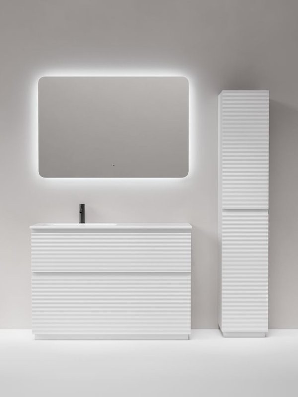 Мебель для ванной комнаты Sancos Folk Floor 120 левая напольная, bianco, раковина CN7020