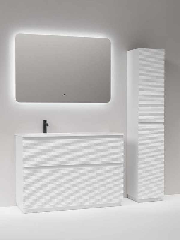 Мебель для ванной комнаты Sancos Folk Floor 120 левая напольная, bianco, раковина CN7020