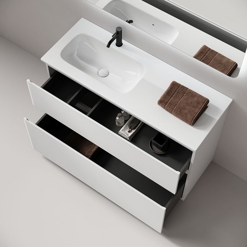 Мебель для ванной комнаты Sancos Folk Floor 120 левая напольная, bianco, раковина CN7020