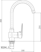 Смеситель для кухни Fashun A4068 хром