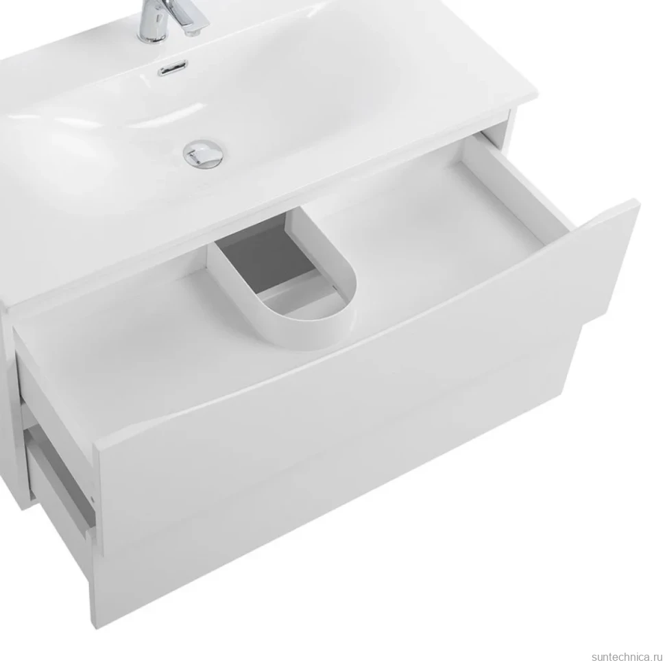 Тумба под раковину BelBagno Marino-cer-n 80 подвесная, bianco lucido