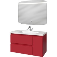 Мебель для ванной комнаты Caprigo Forte 100 R подвесная, красная
