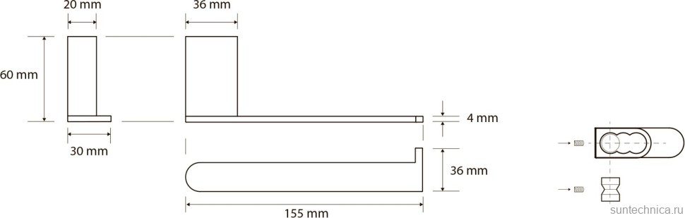 Набор Держатель Bemeta Galla 108112030 + Ершик 108113010