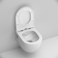 Комплект  Унитаз подвесной AM.PM Like C801701SC FlashClean с микролифтом + Система инсталляции для унитазов Grohe Rapid SL 38772001, 3 в 1 с кнопкой с