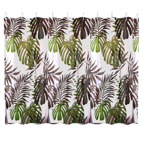 Штора для ванной Fashun A8822 180х180 см, листва