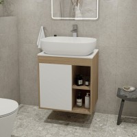 Тумба с раковиной Teymi Nura 60 дуб эврика, матовая белая, раковина Solli 60