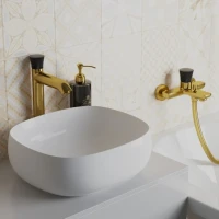 Смеситель для ванны с душем Paini Domus 18PJ111PZ брашированное золото Смеситель для ванны с душем Paini Domus 18PJ111PZ брашированное золото