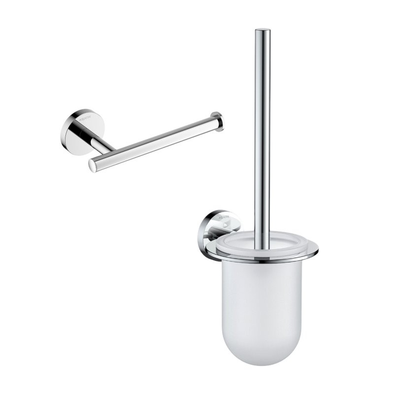 Набор Держатель AQUATEK Оберон AQ4208CR хром + Ершик AQ4210CR хром