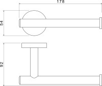 Набор Держатель AQUATEK Оберон AQ4208CR хром + Ершик AQ4210CR хром