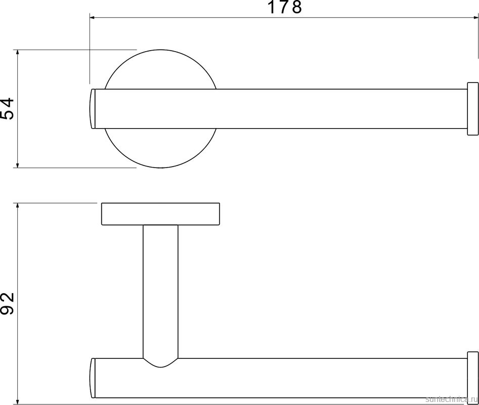 Набор Держатель AQUATEK Оберон AQ4208CR хром + Ершик AQ4210CR хром