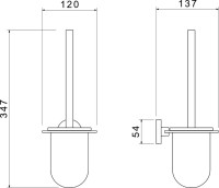 Набор Держатель AQUATEK Оберон AQ4208CR хром + Ершик AQ4210CR хром