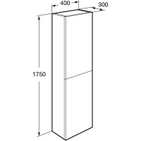 Шкаф-пенал для ванной Roca Ona A857635510 бежево-серый матовый
