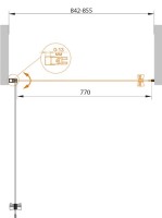 Душевая дверь в нишу Cezares Eco ECO-O-B-1-85-P-Cr стекло punto