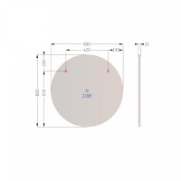 Зеркало круглое Alavann Rondo 80 с подсветкой