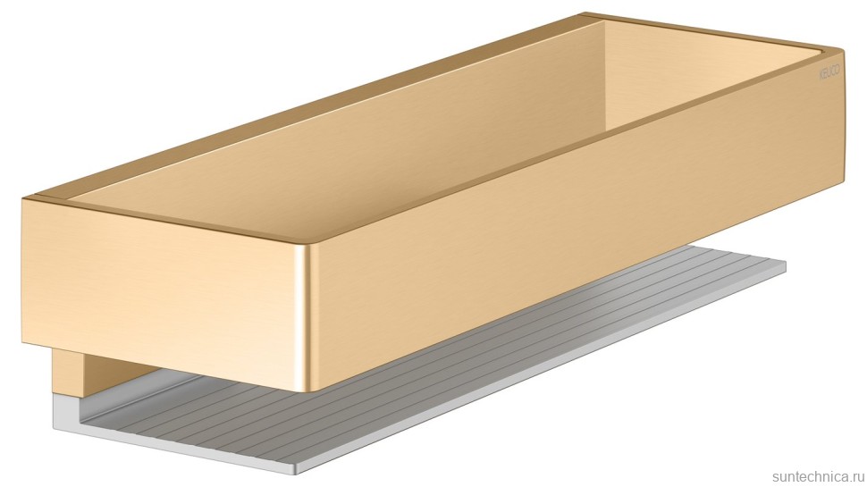 Полка Keuco Edition 11 11158 латунь шлифованная, алюминий серебристый анодированный