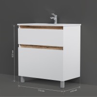 Мебель для ванной комнаты AM.PM X-Joy 80, напольная, белый глянец