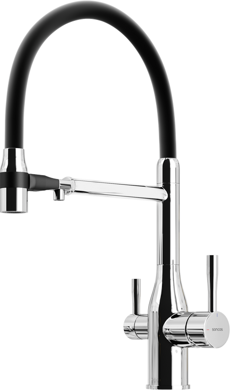 Смеситель для кухни Sancos Garda SC4009CH с гибким изливом, хром