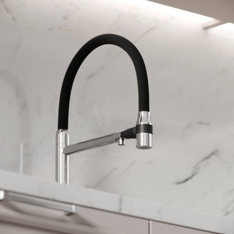 Смеситель для кухни Sancos Garda SC4009CH с гибким изливом, хром