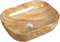 Накладная раковина SantiLine SL-7025 коричневый мрамор