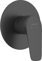 Встраиваемый смеситель для душа и ванны AQUATEK Бетта AQ1166MB С ВНУТРЕННЕЙ ЧАСТЬЮ, матовый черный