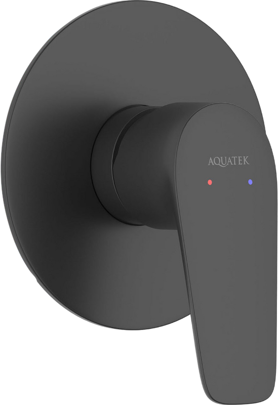 Встраиваемый смеситель для душа и ванны AQUATEK Бетта AQ1166MB С ВНУТРЕННЕЙ ЧАСТЬЮ, матовый черный