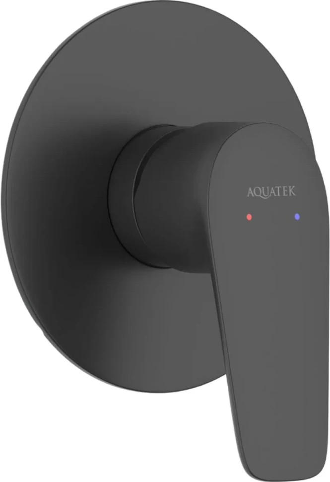Встраиваемый смеситель для душа и ванны AQUATEK Бетта AQ1166MB С ВНУТРЕННЕЙ ЧАСТЬЮ, матовый черный
