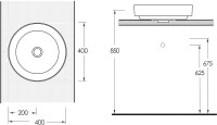 Накладная раковина beWash Alster 86401073 40 см, латте