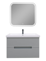 Мебель для ванной комнаты SanStar Ориана 80 подвесная, серая, раковина Cersanit Como 80