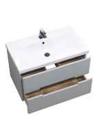 Мебель для ванной комнаты SanStar Ориана 80 подвесная, серая, раковина Cersanit Como 80