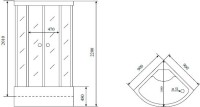 Душевая кабина Timo Standart T-1190 P с высоким поддоном, с сиденьем